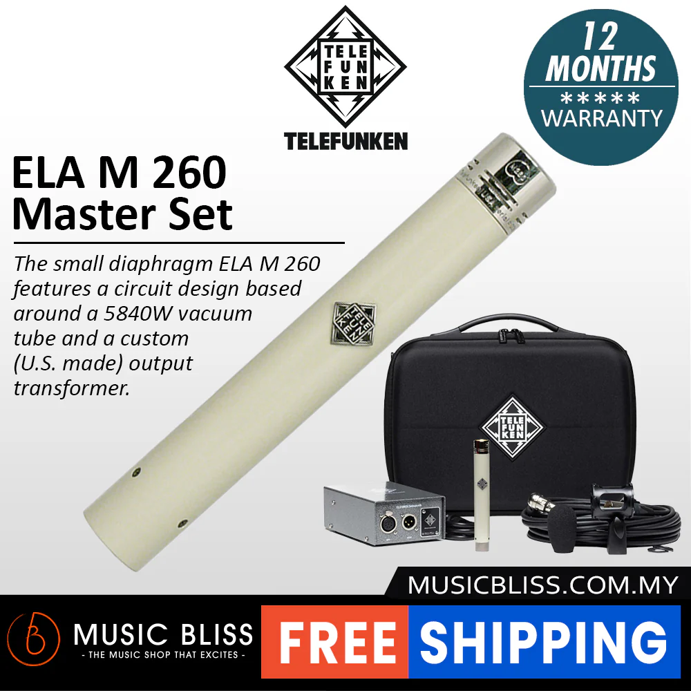 Telefunken ELA M 260 Cardioid Set Small-diaphragm Tube Condenser Microphone
