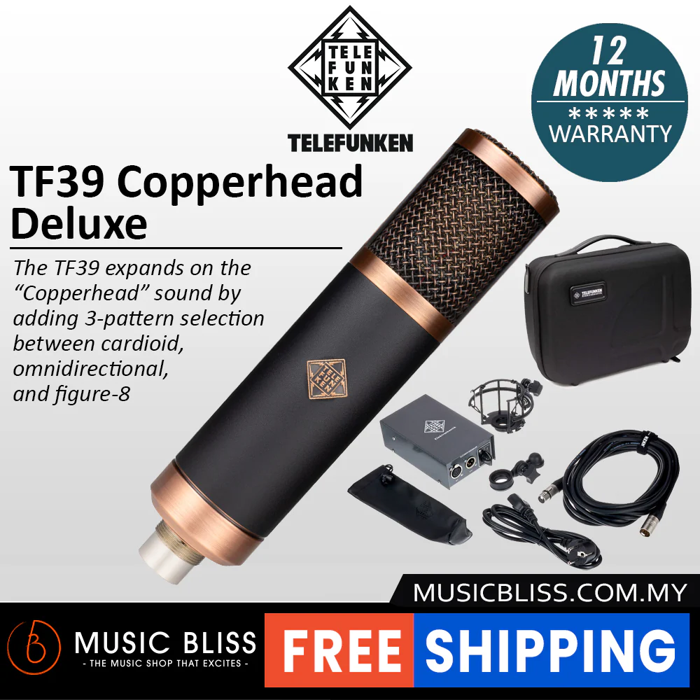 Telefunken TF39 Copperhead Deluxe Large-diaphragm Tube Condenser Microphone