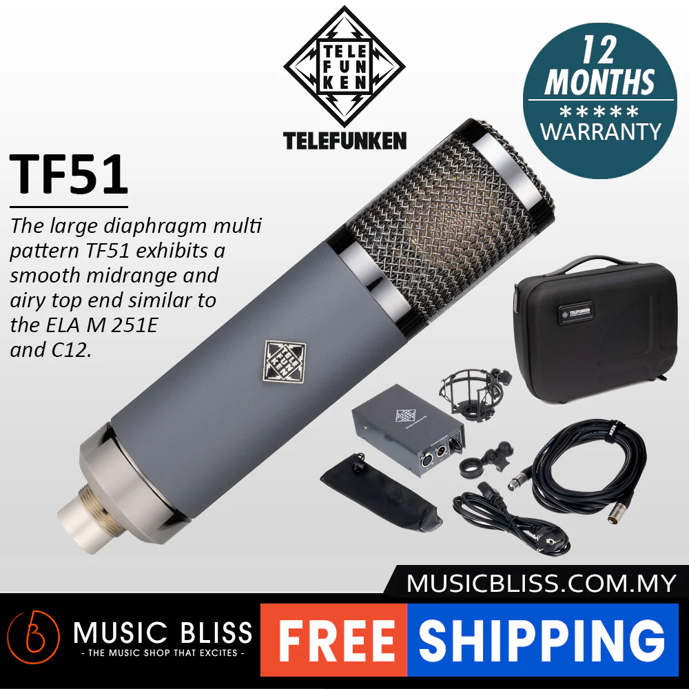 Telefunken TF51 Large-diaphragm Tube Condenser Microphone