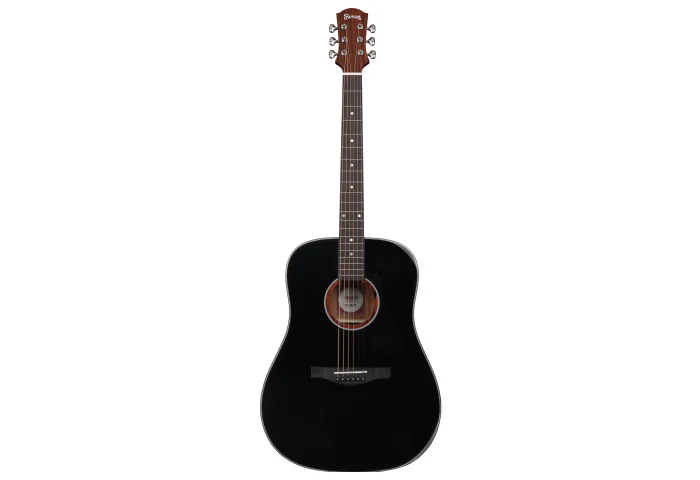 Trumon 150 D Solid Sitka Spruce top/Mahogany back and side Acoustic Guitar - Black - Image 2
