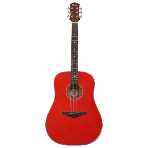 Trumon 150 D Solid Sitka Spruce top/Mahogany back and side Acoustic Guitar - Red - Image 2
