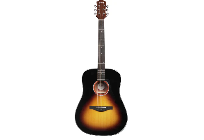 Trumon 150 D Solid Sitka Spruce top/Mahogany back and side Acoustic Guitar - Vintage Gradient Black - Image 2