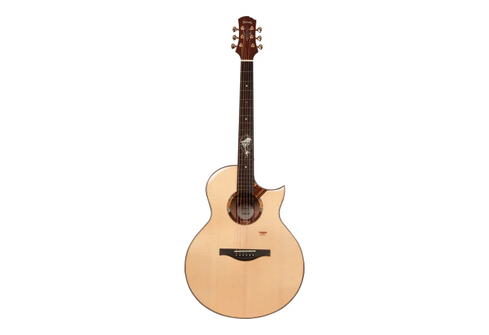 Trumon Dolphin 1955TFL All solid Sitka Spruce and Mahogany wood Acoustic Guitar with Pickup - Image 2