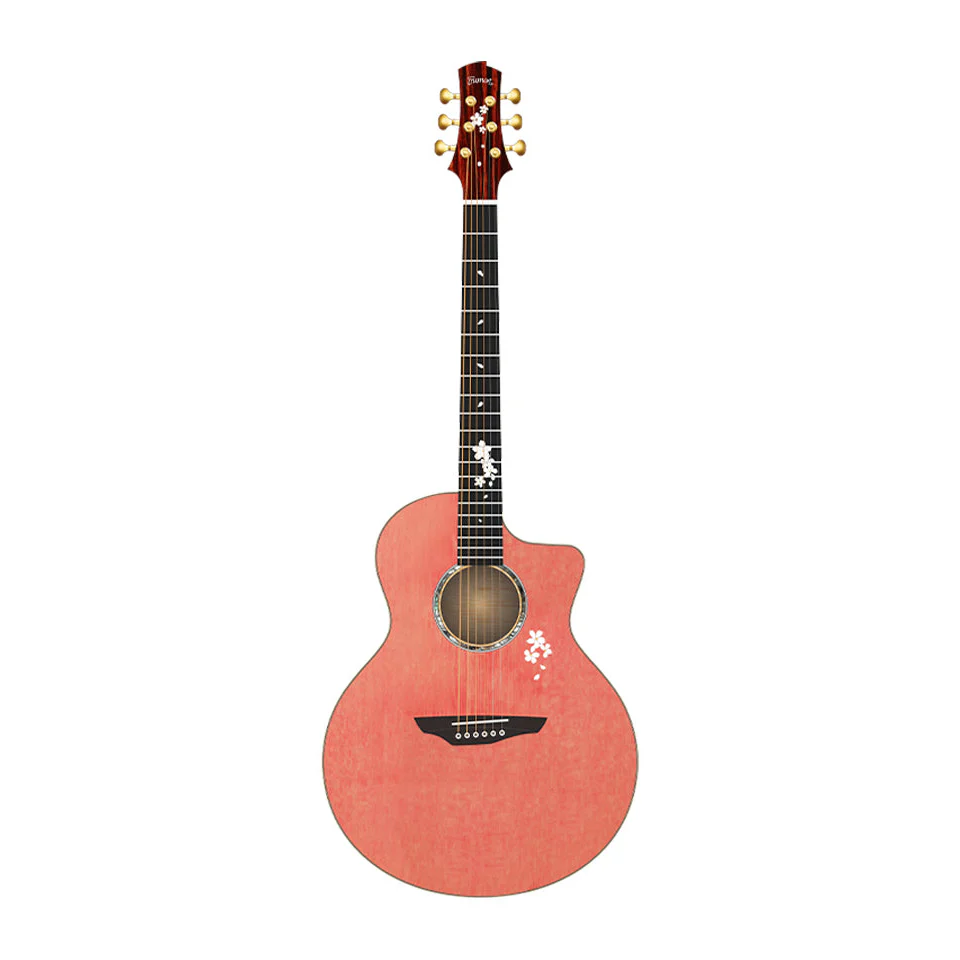 Trumon Sakura 520 TF PK Solid Germany Spruce top/ Figured maple Acoustic Guitar - Image 2