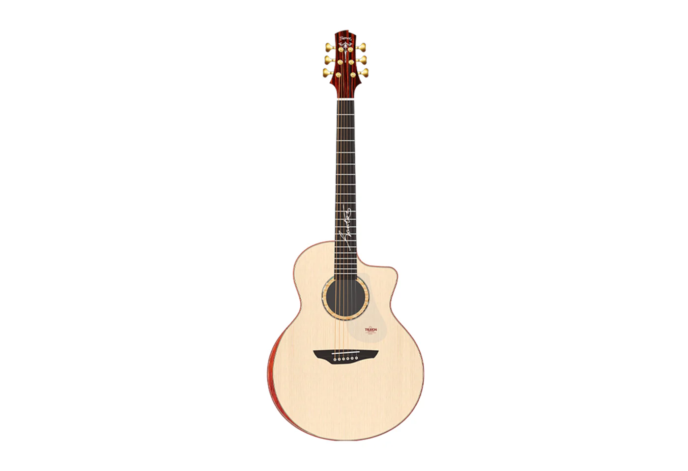 Trumon Santos 1852S All solid Germany Spruce and Santos Rosewood Acoustic Guitar with Pickup - Image 2