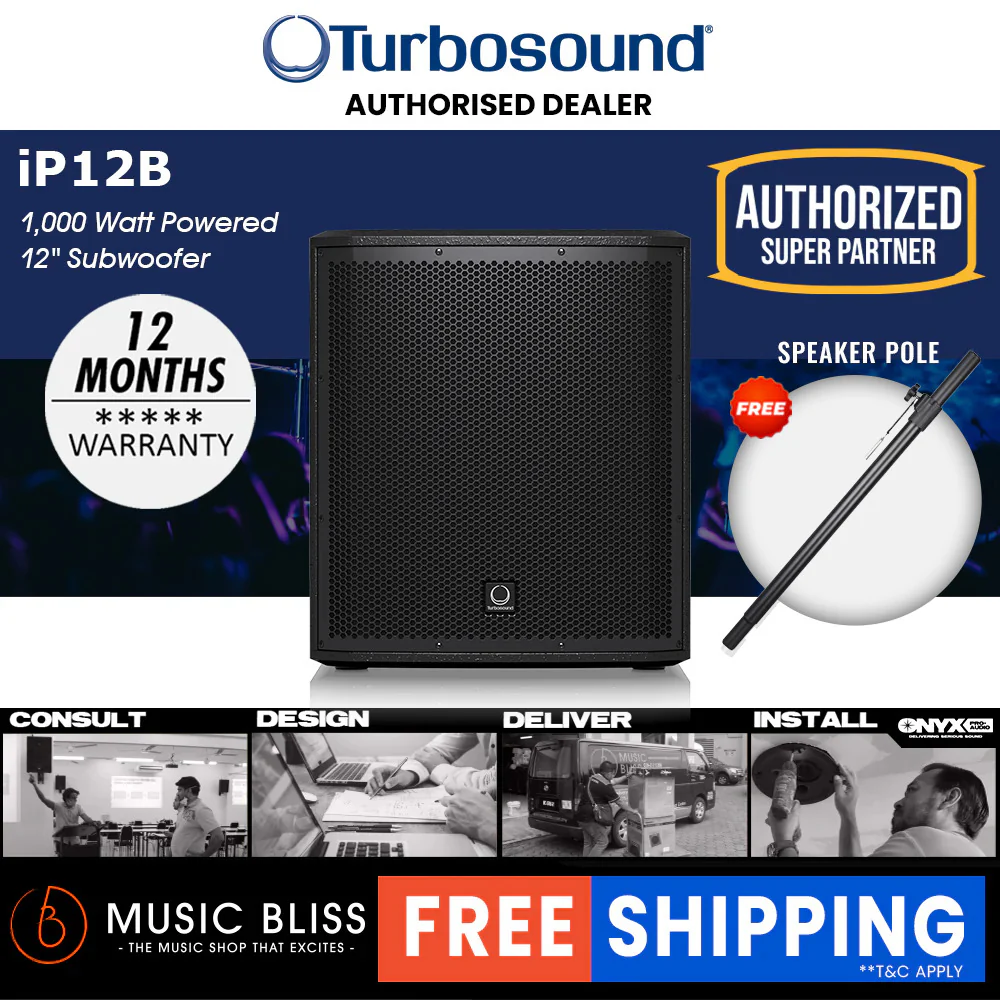 Turbosound iNSPIRE iP12B 1000W 12 inch Powered Subwoofer - Image 2