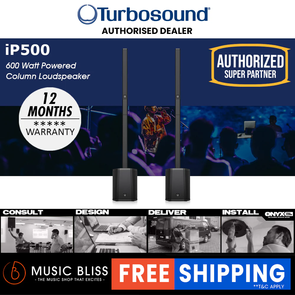 Turbosound iNSPIRE iP500 V2 600W 3-channel Portable Column PA System - Image 2