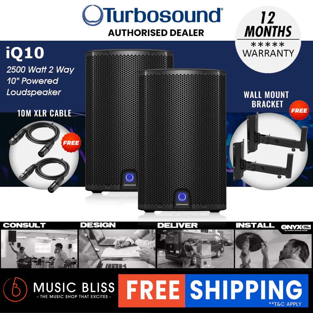 Turbosound iQ10 2500W 10" Powered Speaker - Image 4