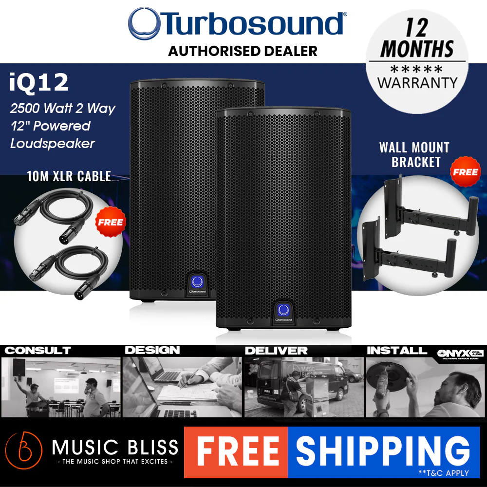 Turbosound iQ12 2500W 12" Powered Speaker - Image 4