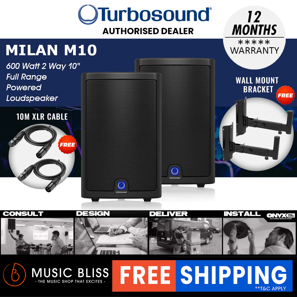 Turbosound Milan M10 600W 10" Powered Loudspeaker - Image 4
