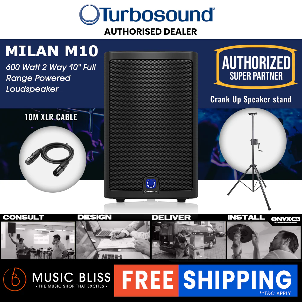 Turbosound Milan M10 600W 10" Powered Loudspeaker - Image 6