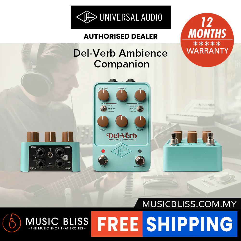 Universal Audio Del-Verb Ambience Companion Reverb and Delay Pedal