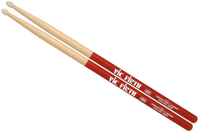 Vic Firth American Classic Drumsticks with Vic Grip - 7A - Nylon Tip - Image 2