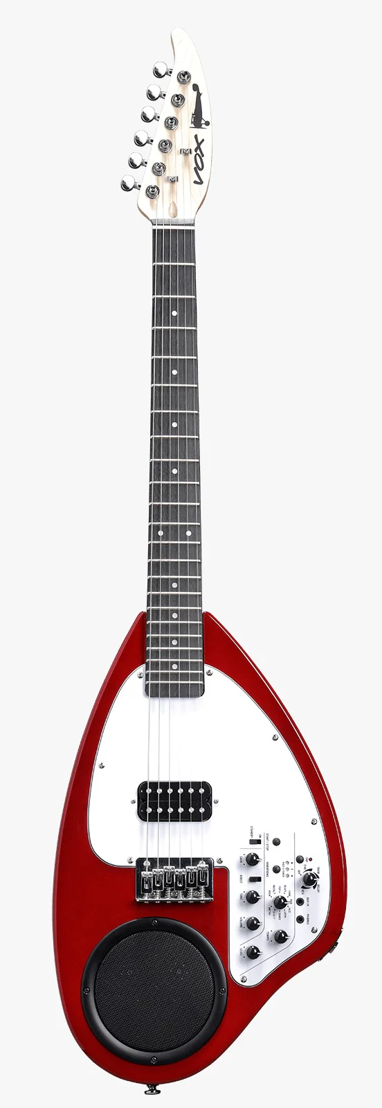 Vox APC-1 Electric Travel Guitar with Built In Amp & Rhythm - Red Metallic - Image 2