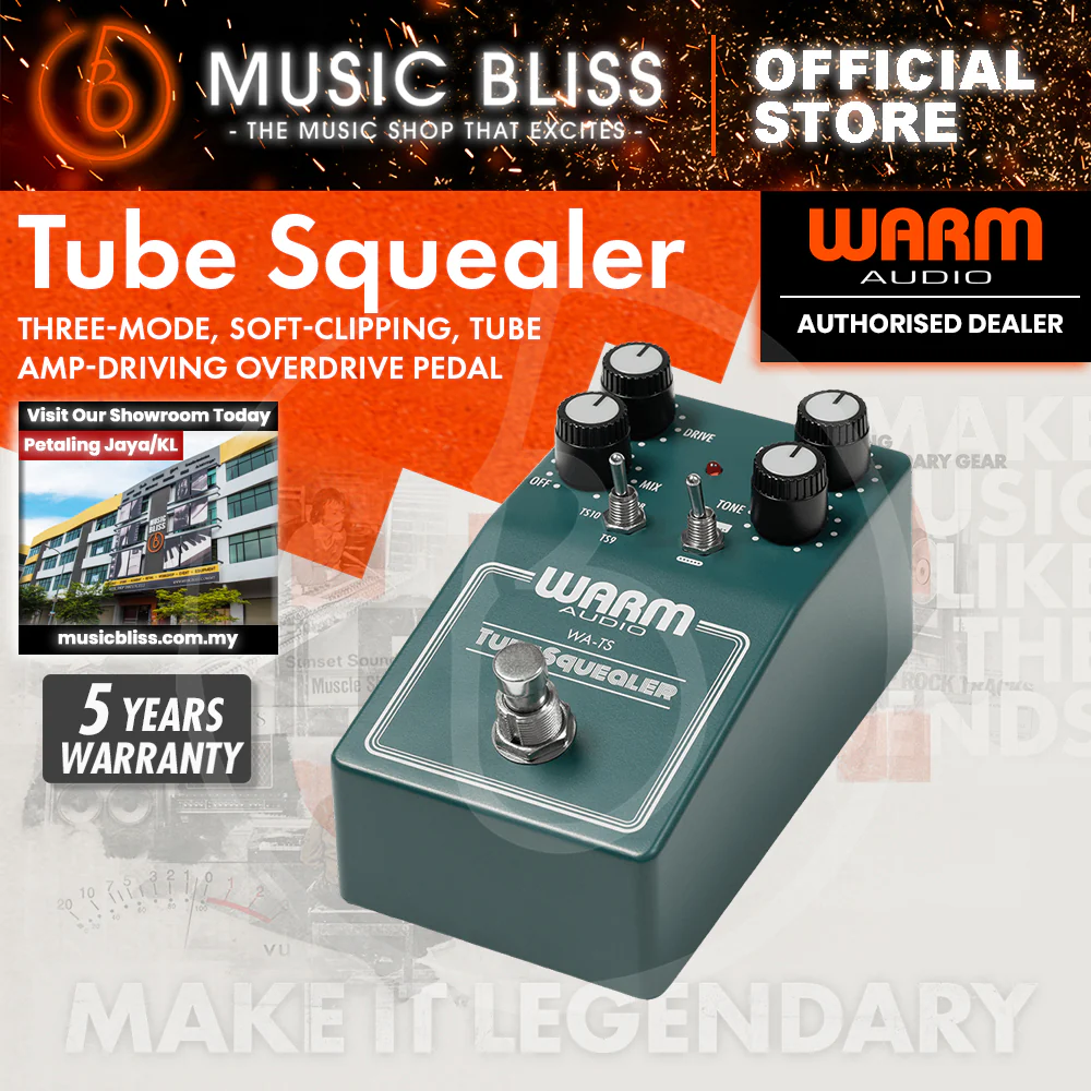 Warm Audio WA-TS Tube Squealer Soft-Clipping, Tube Amp-Driving Overdrive Pedal [Tube Screamer Overdrive Pedal]
