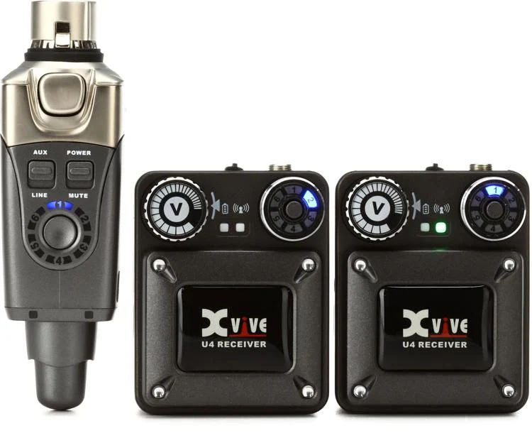 Xvive U4R2 2.4GHz Wireless In-Ear Monitoring System - One Transmitter & Two Receivers - Image 3