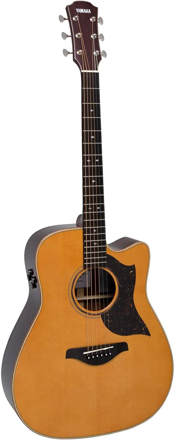 Yamaha A5M ARE Dreadnought Cutaway Acoustic-Electric Guitar with Hardcase - Vintage Natural [MADE IN JAPAN] - Image 2