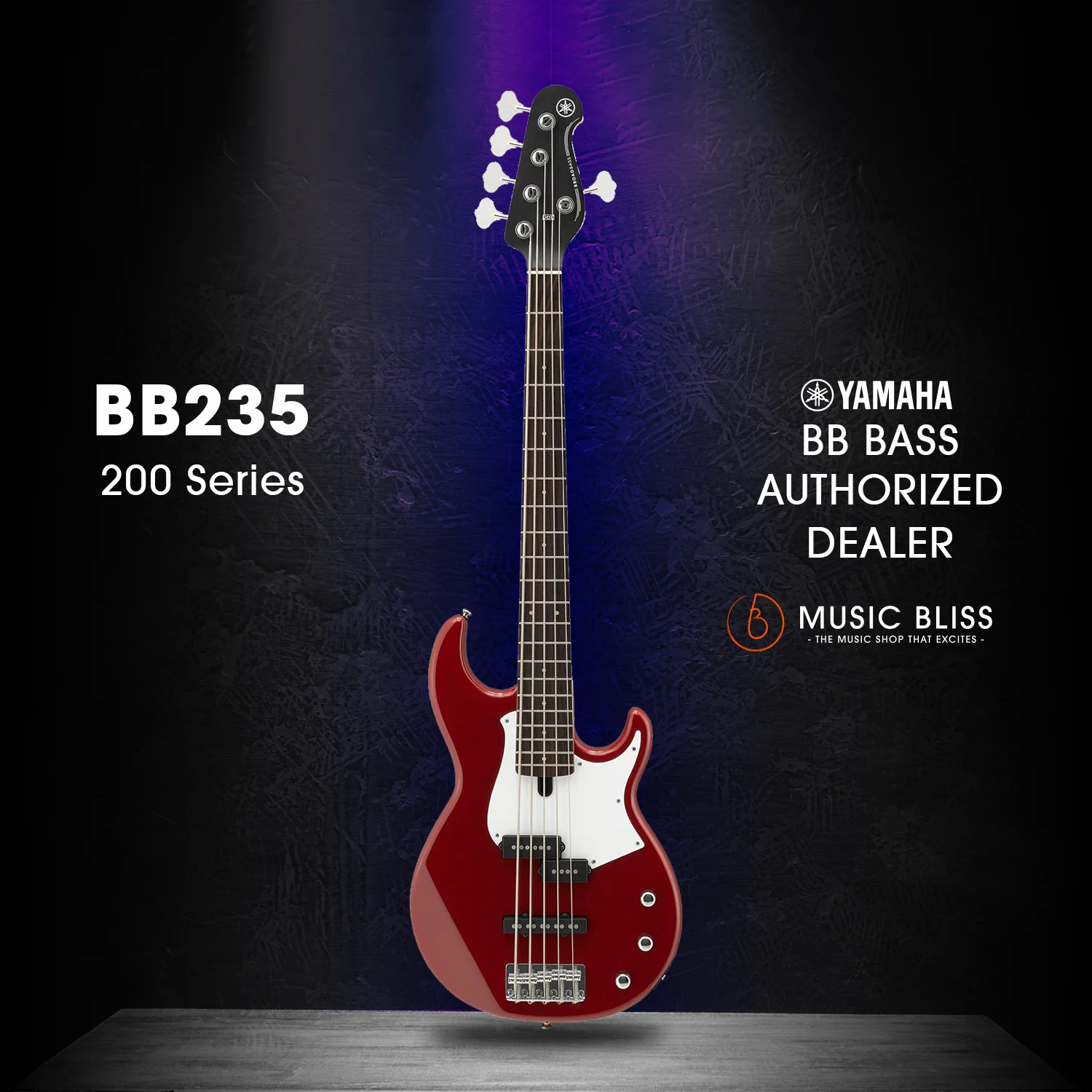 Yamaha BB235 5-string Electric Bass Guitar - Rasberry Red