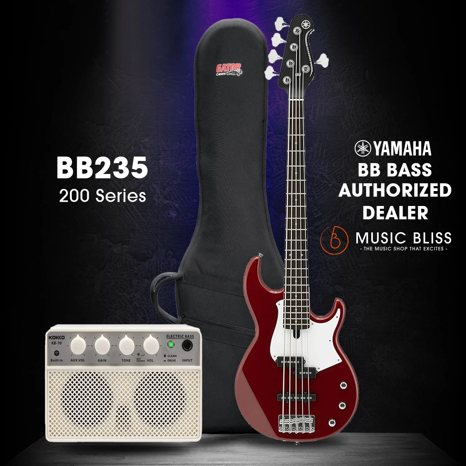 Yamaha BB235 5-string Electric Bass Guitar - Rasberry Red - Image 3