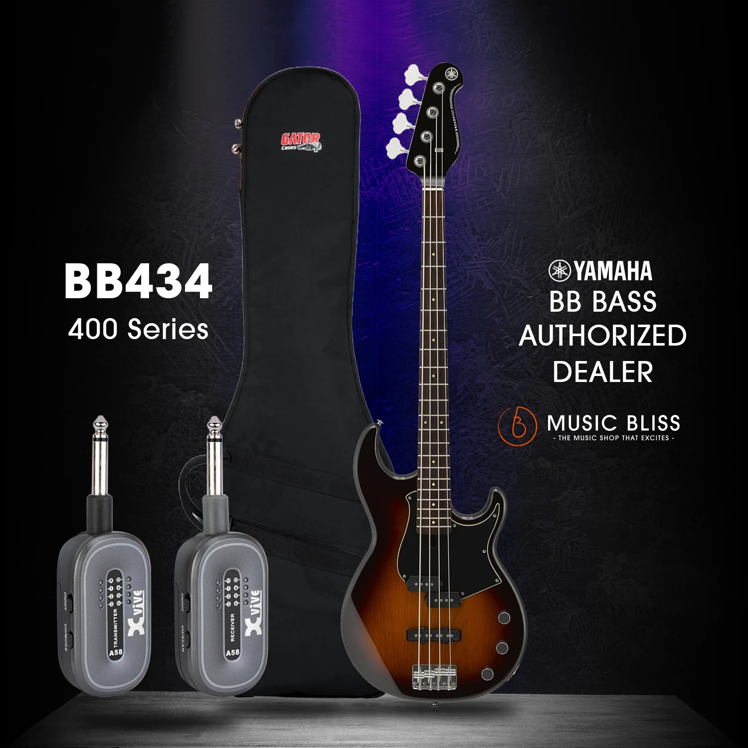 Yamaha BB434 4-string Electric Bass Guitar - Tobacco Brown Sunburst - Image 2