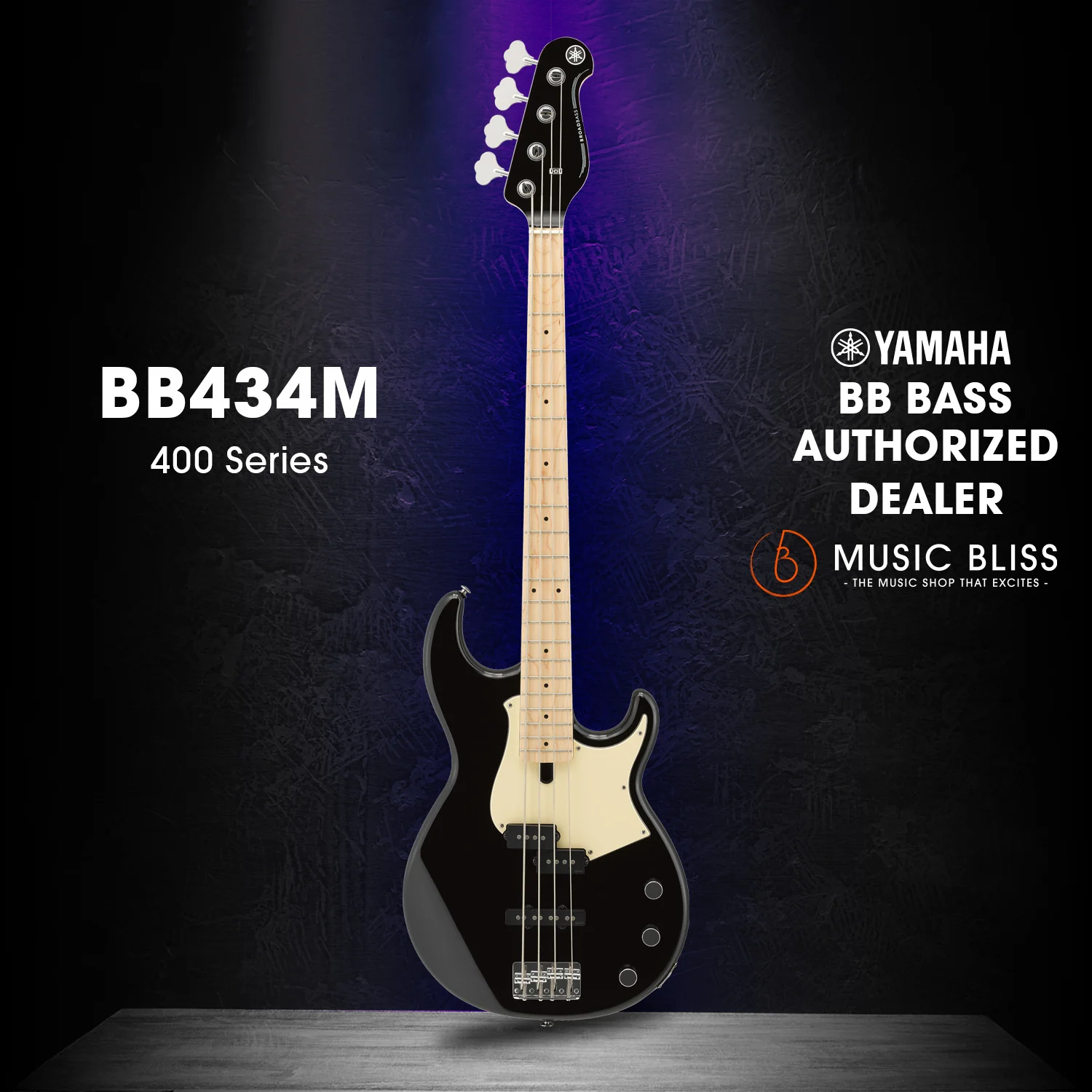 Yamaha BB434M 4-string Electric Bass Guitar - Black - Image 2