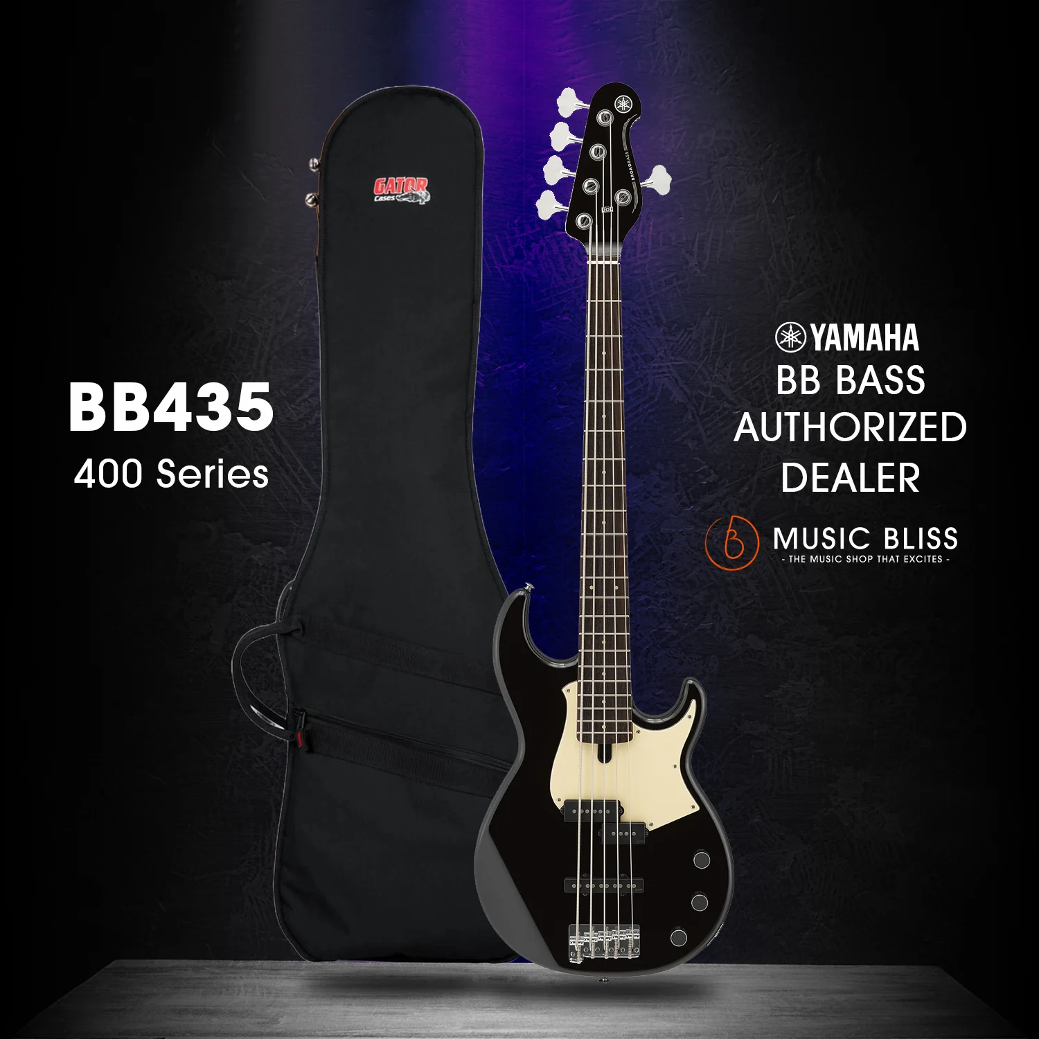 Yamaha BB435 5-string Electric Bass Guitar - Black - Image 2