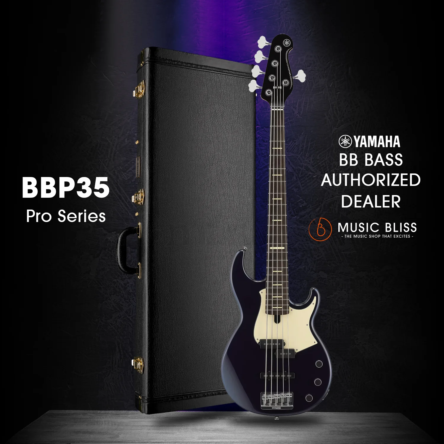 Yamaha BBP35 5-string Electric Bass Guitar - Midnight Blue - Image 4
