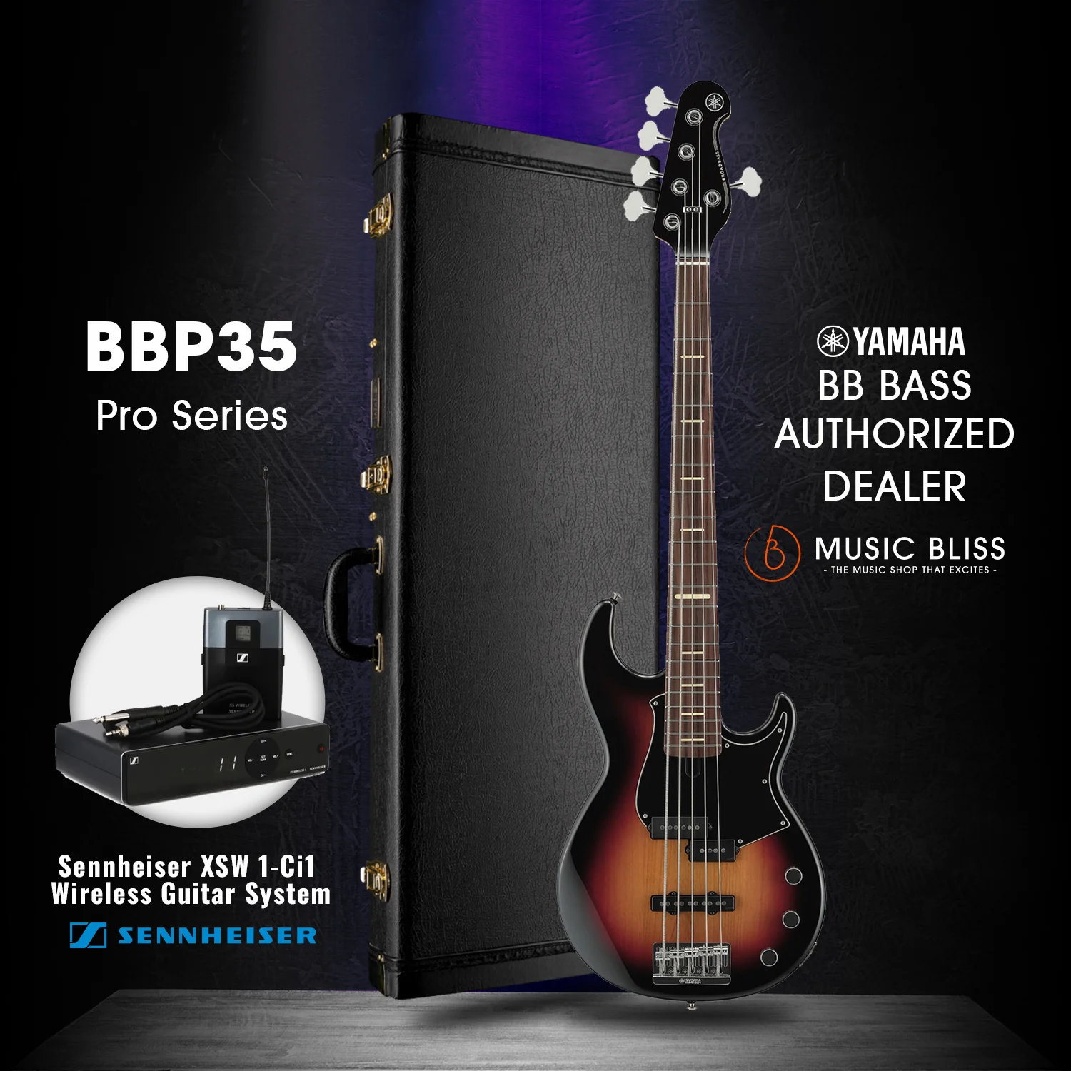 Yamaha BBP35 5-string Electric Bass Guitar - Vintage Sunburst