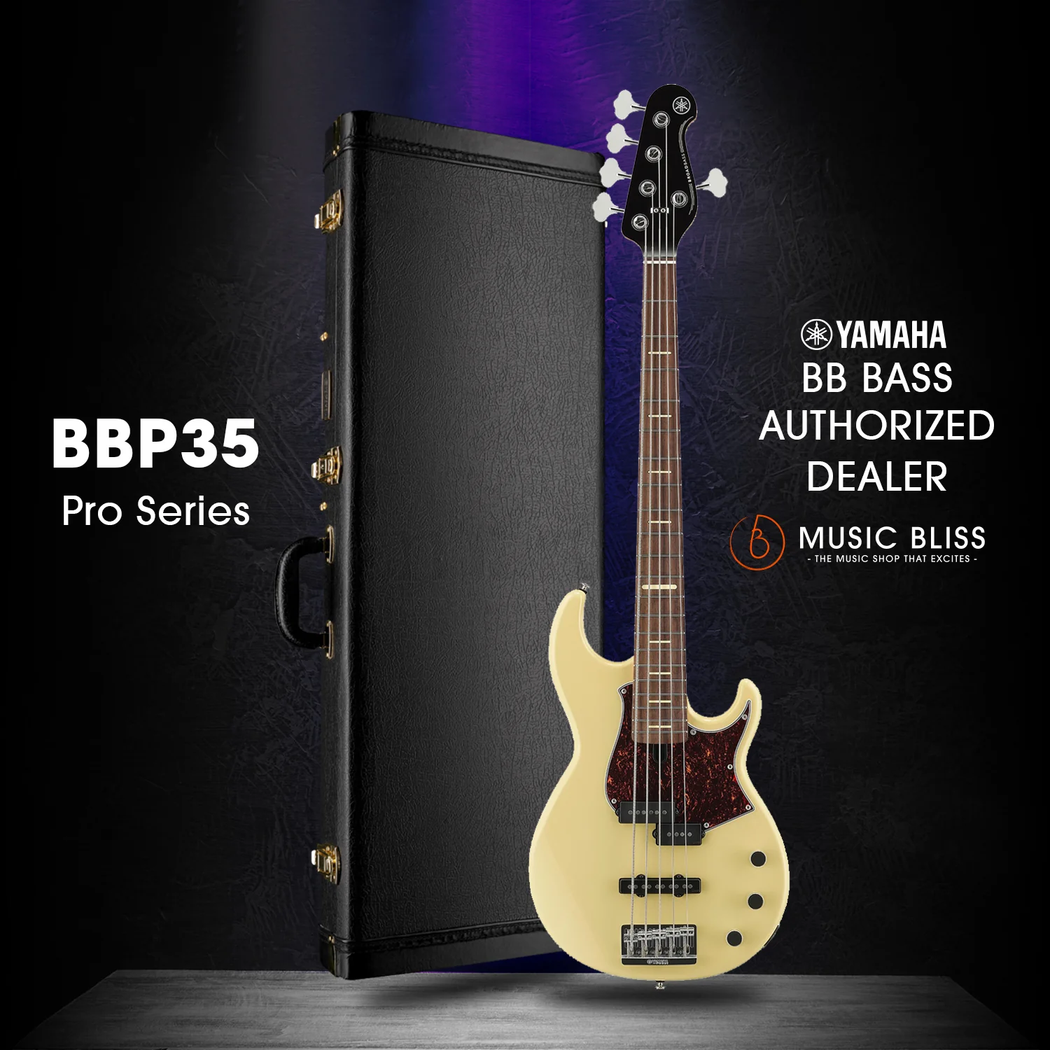 Yamaha BBP35 5-string Electric Bass Guitar - Vintage White - Image 4