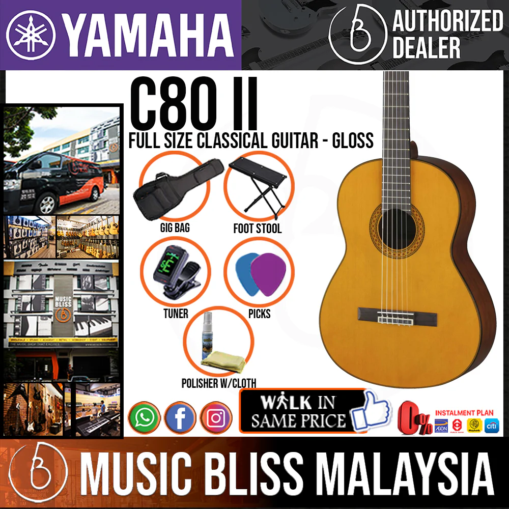 Yamaha C80 II Full Size Classical Guitar - Image 2