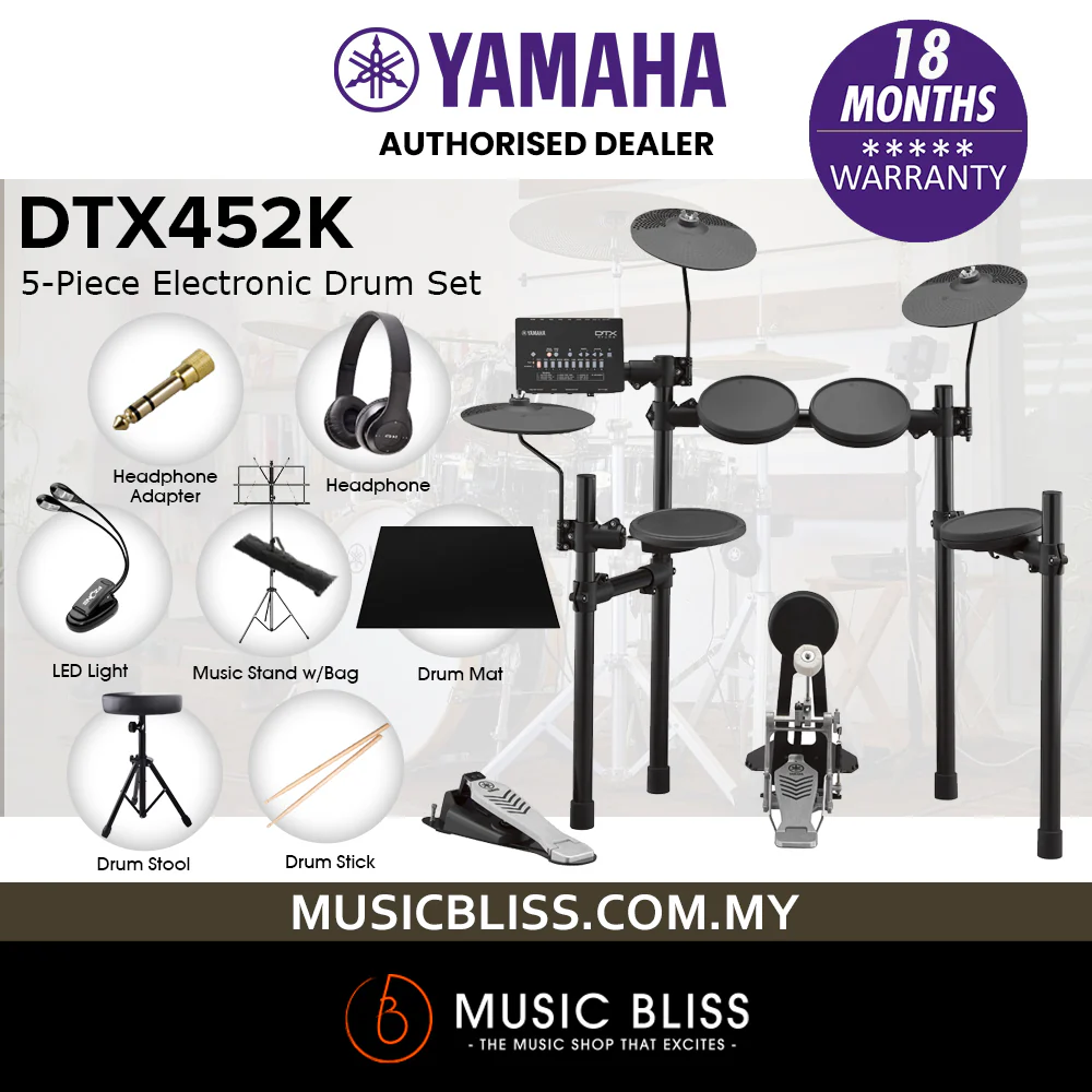 Yamaha Digital Drum DTX452K Electronic Drum Set - Image 3