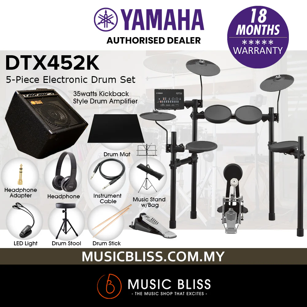 Yamaha Digital Drum DTX452K Electronic Drum Set - Image 4
