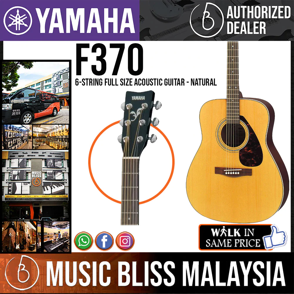 Yamaha F370 Dreadnought Acoustic Guitar With Rosewood Fingerboard