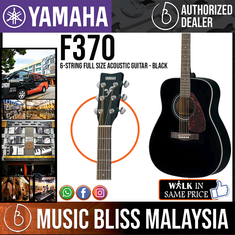 Yamaha F370 Dreadnought Acoustic Guitar With Rosewood Fingerboard - Image 2