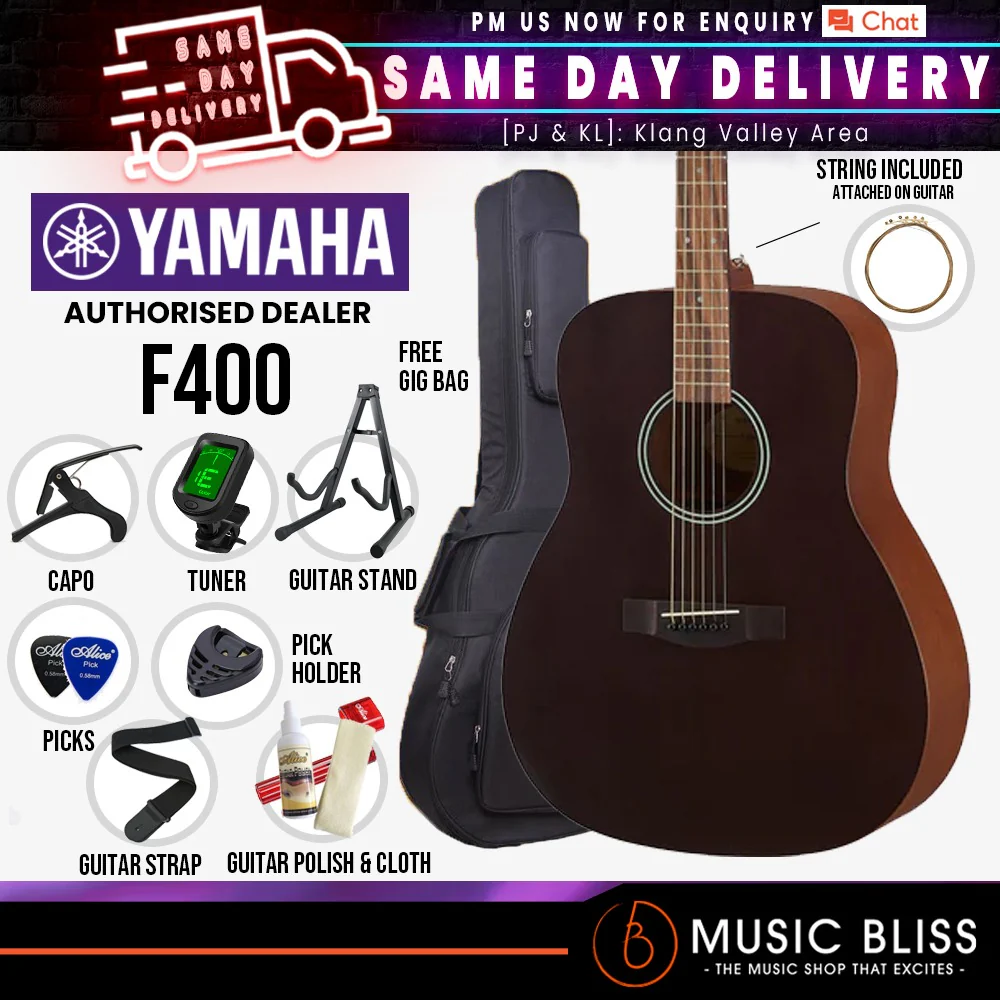 Yamaha F400 Acoustic Guitar - Image 2