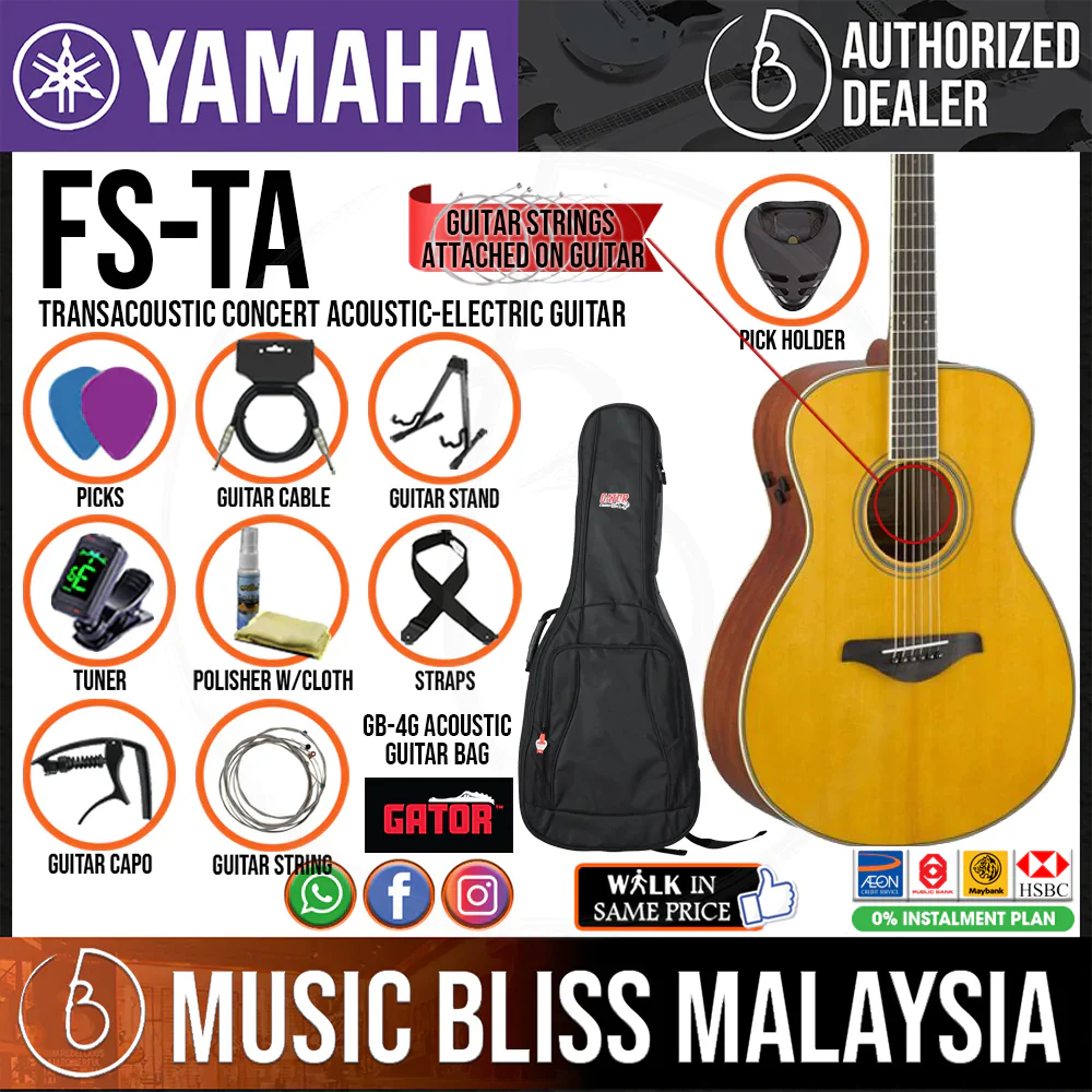 Yamaha FS-TA TransAcoustic Concert Acoustic-Electric Guitar - Image 3