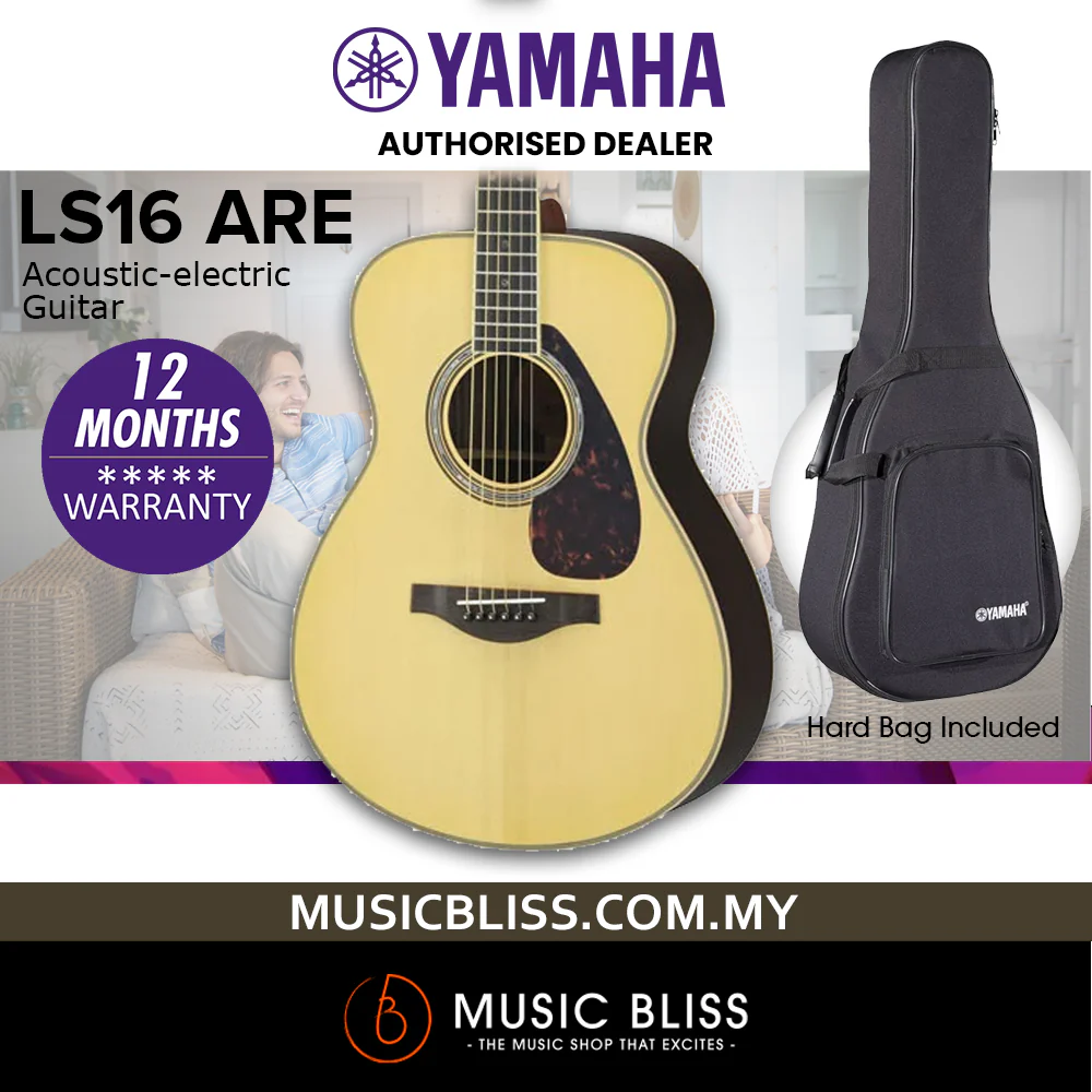Yamaha LS16 ARE Acoustic Guitar with FREE Hard Bag - Image 4