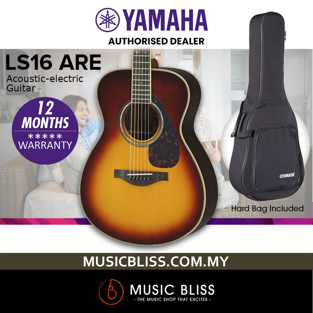 Yamaha LS16 ARE Acoustic Guitar with FREE Hard Bag - Image 5