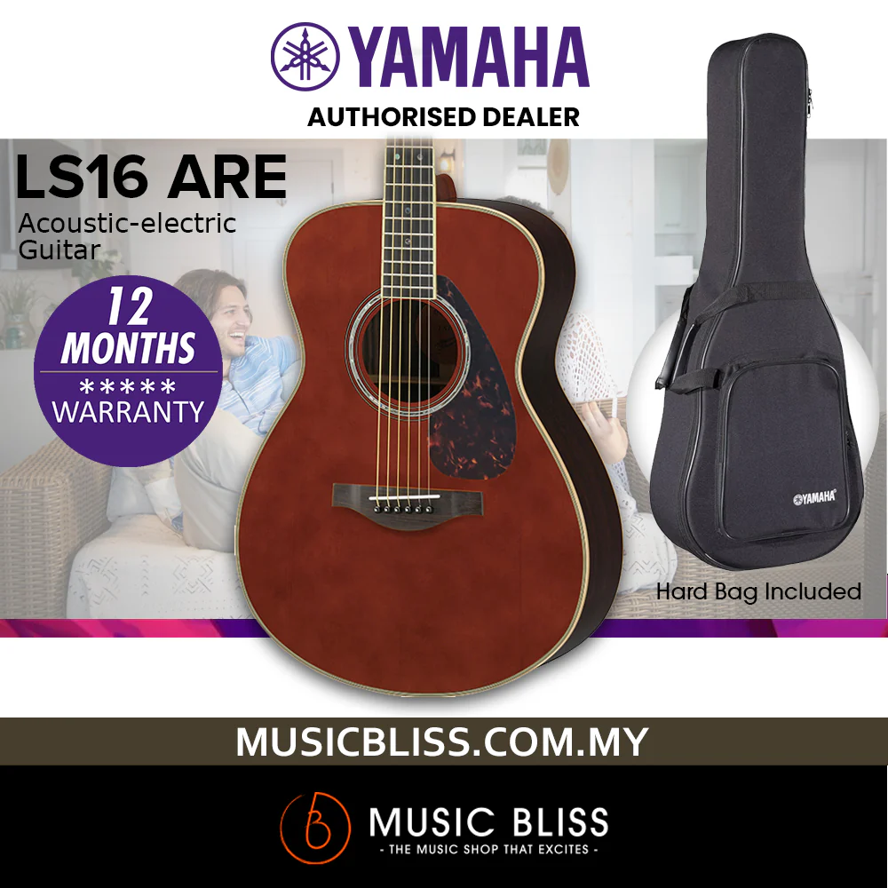 Yamaha LS16 ARE Acoustic Guitar with FREE Hard Bag - Image 6