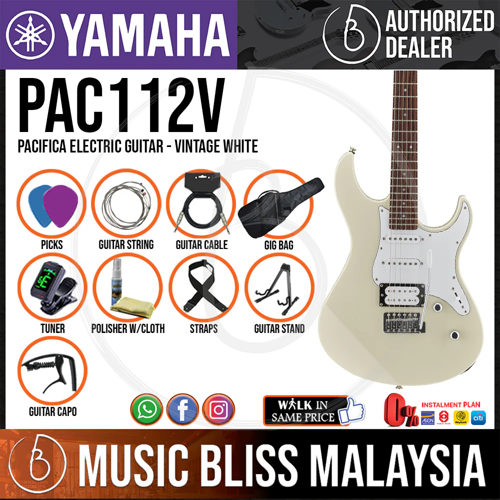 Yamaha PAC112V Pacifica Electric Guitar - Vintage White