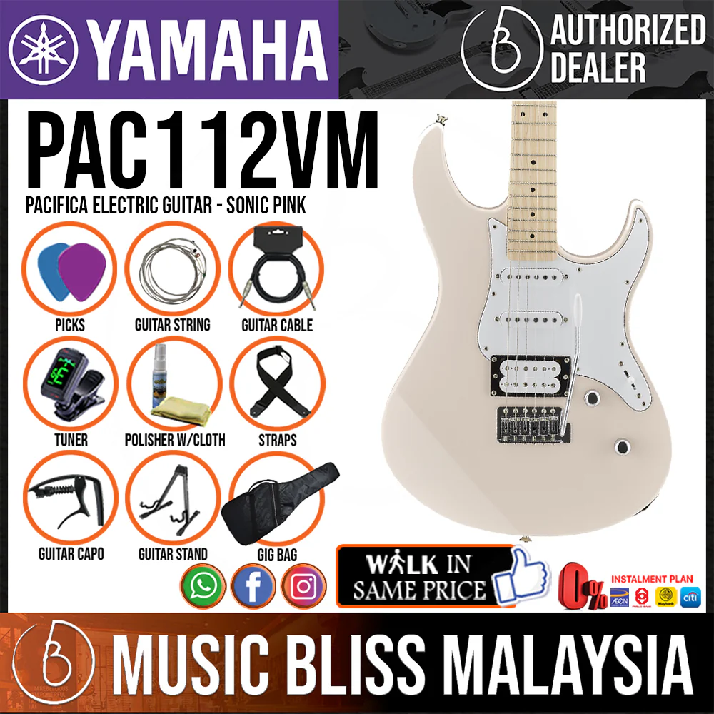 Yamaha PAC112VM Pacifica Electric Guitar - Sonic Pink