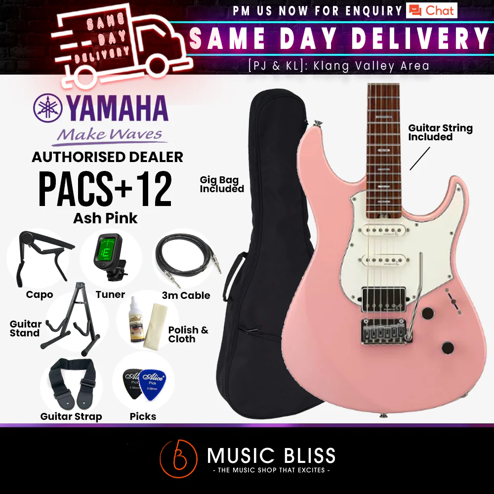 Yamaha PACS+12 Pacifica Standard Plus Electric Guitar, Rosewood Fingerboard - Ash Pink