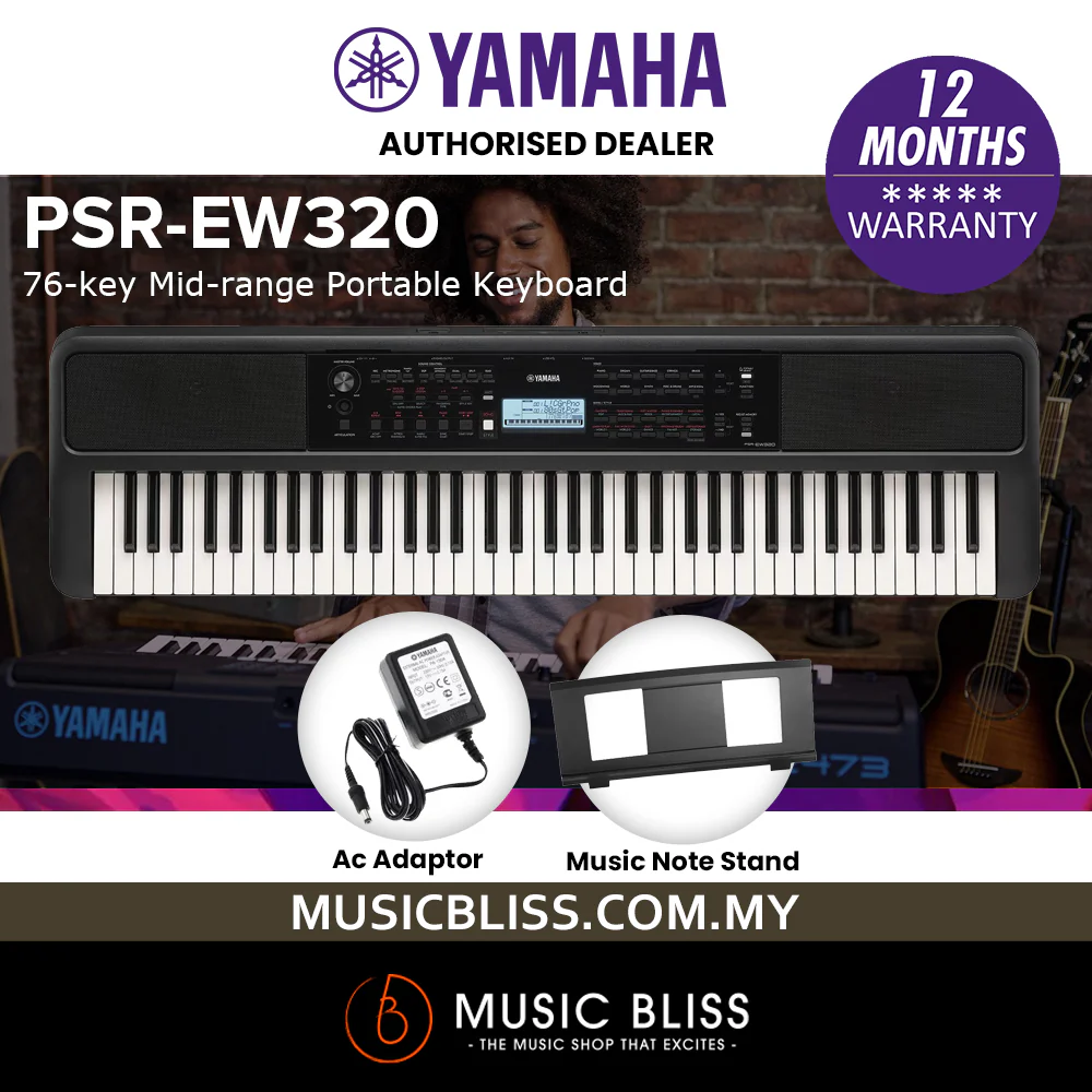 Yamaha PSR-EW320 76-key Portable Keyboard with Original Adapter - Image 4
