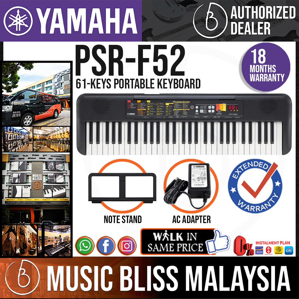 Yamaha PSR-F52 61-Keys Portable Keyboard