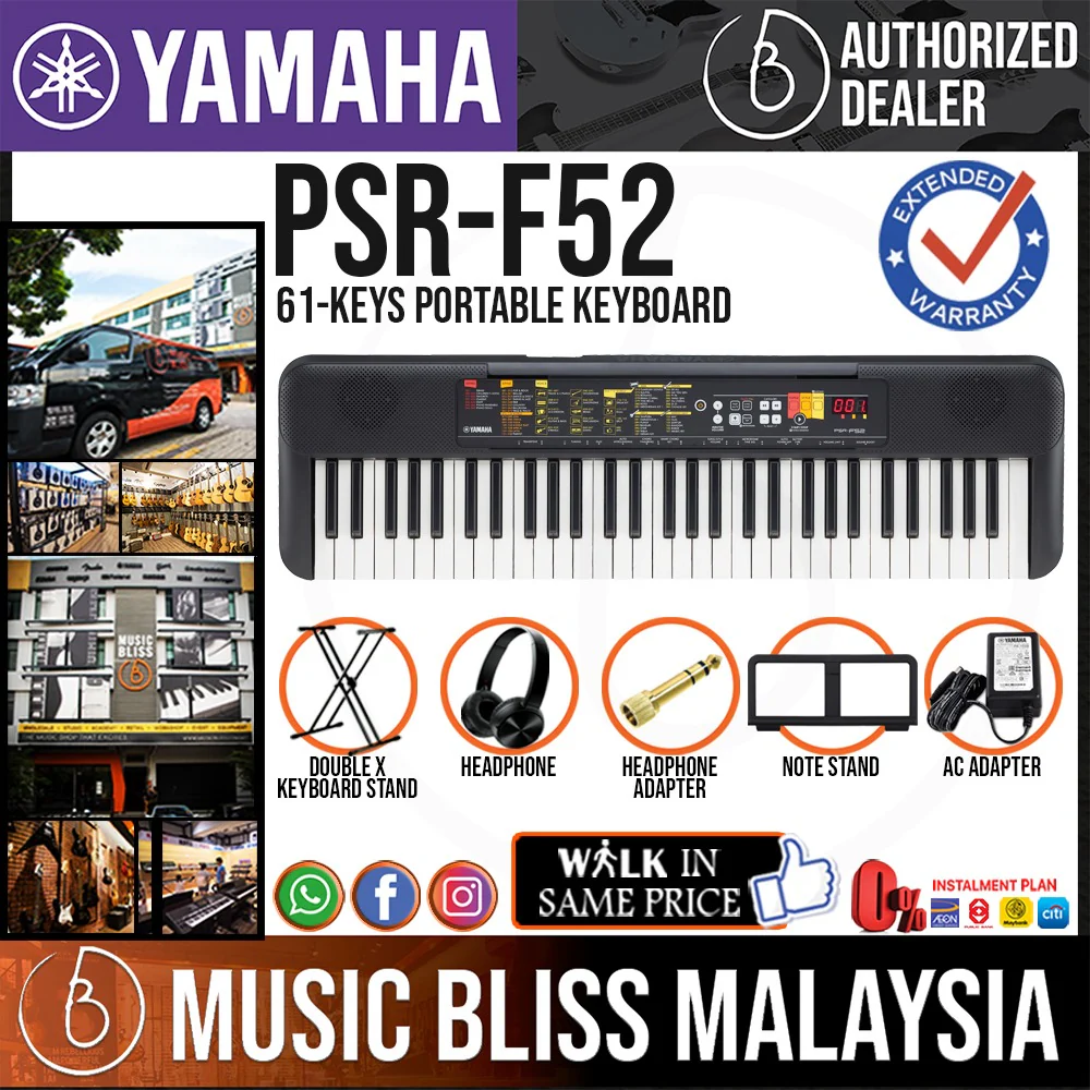 Yamaha PSR-F52 61-Keys Portable Keyboard - Image 2