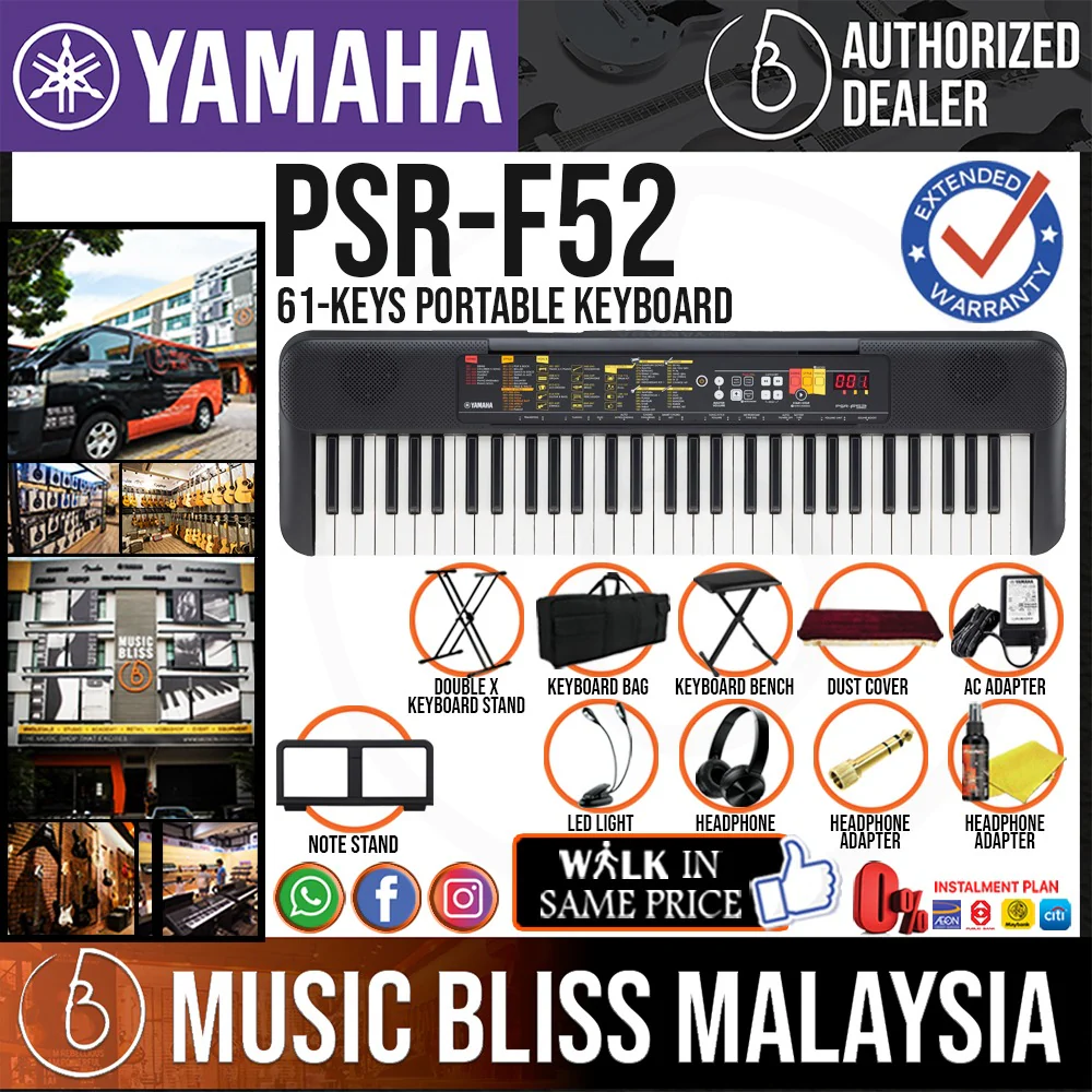 Yamaha PSR-F52 61-Keys Portable Keyboard - Image 4