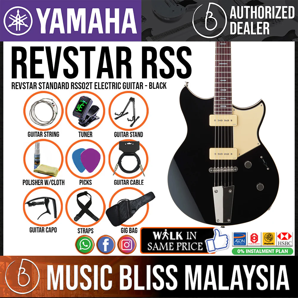 Yamaha Revstar Standard RSS02T Electric Guitar - Black