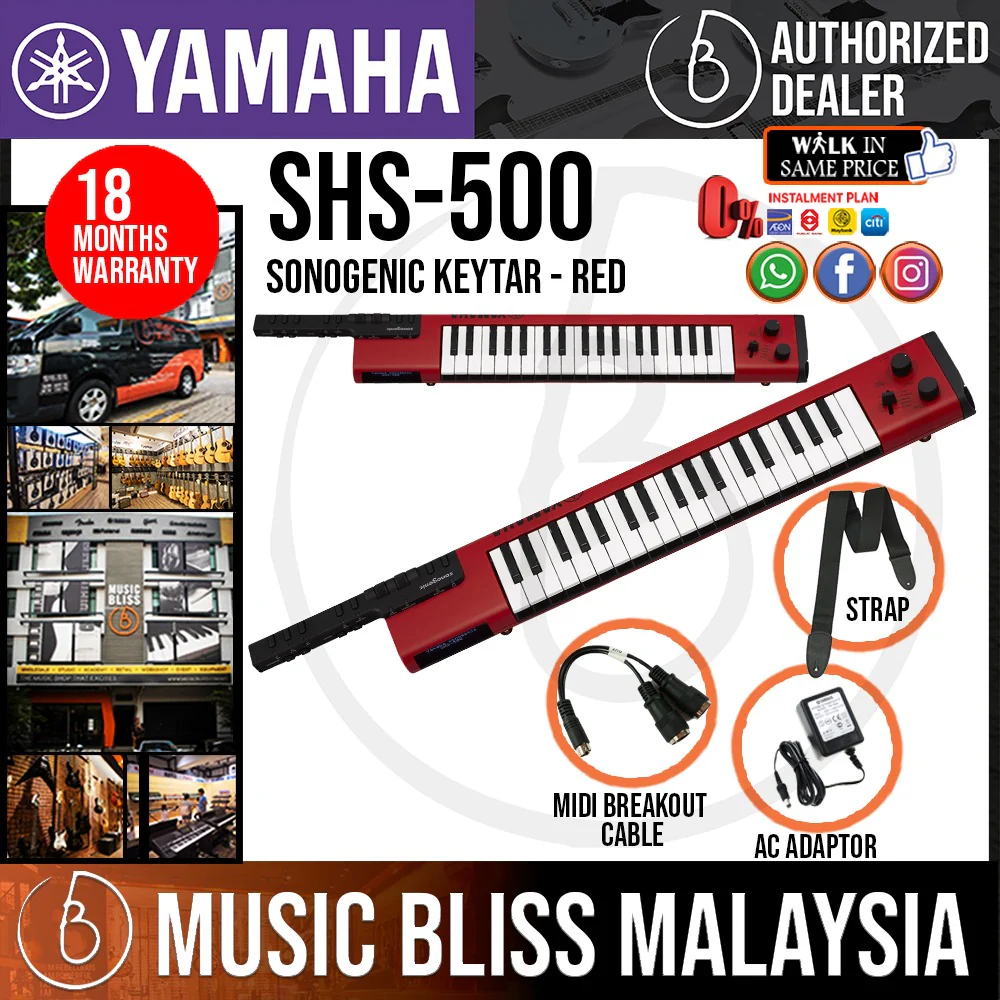 Yamaha SHS-500 Sonogenic Keytar - Red