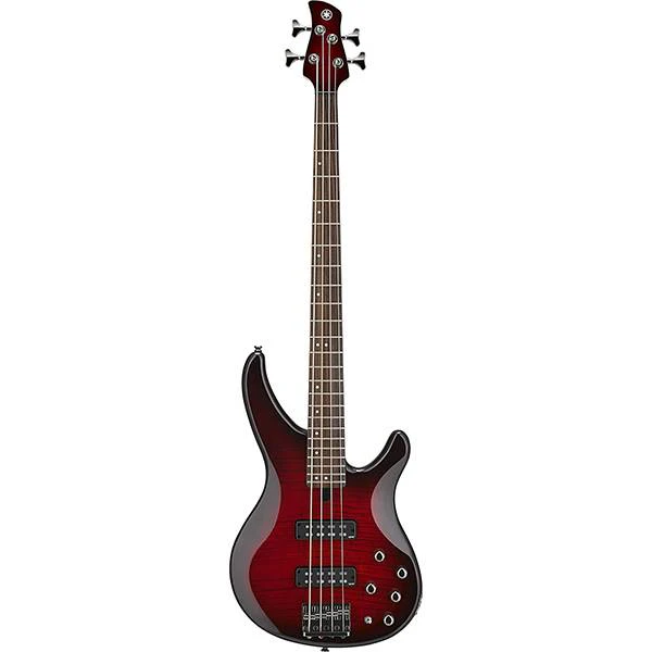 Yamaha TRBX604FM 4-string Electric Bass Guitar - Dark Red Burst - Image 2