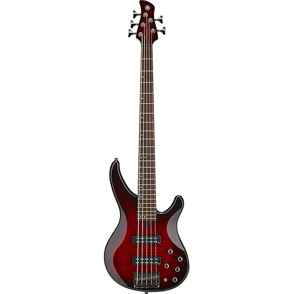 Yamaha TRBX605FM 5-string Electric Bass Guitar - Dark Red Burst - Image 2